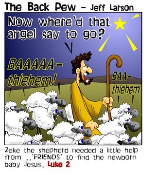 Christmas, cartoons, shepherds, sheep, Luke 2, Bethlehem