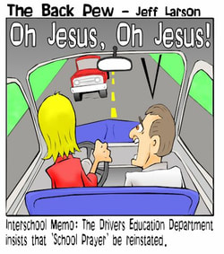 driving cartoons, christian cartoons, prayer in school cartoons, drivers education cartoons
