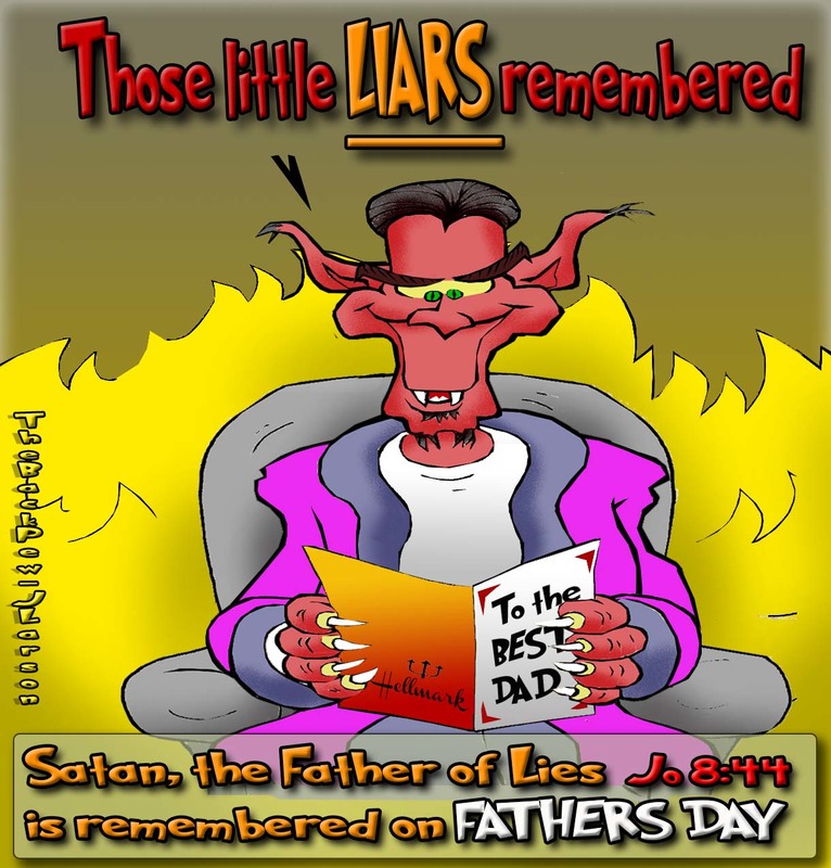 father of lies cartoons, Satan cartoons, John 8:44