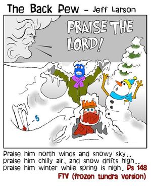 praising god cartoons, christian cartoons, winter praise cartoons