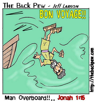 Bible, Jonah, cartoons, Jonah 1:15