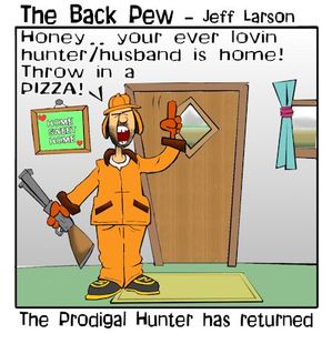hunting cartoons, hunter cartoons, prodigal hunter cartoons
