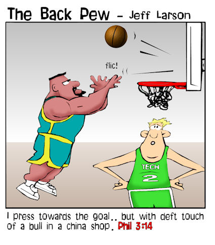 basketball, cartoons, poor shooting touch cartoons, Philippians 3:14