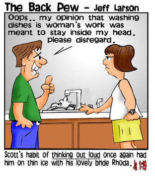 marriage cartoons, thinking out loud cartoons, James 1:19 cartoons, marriage cartoons, doing the dishes cartoons