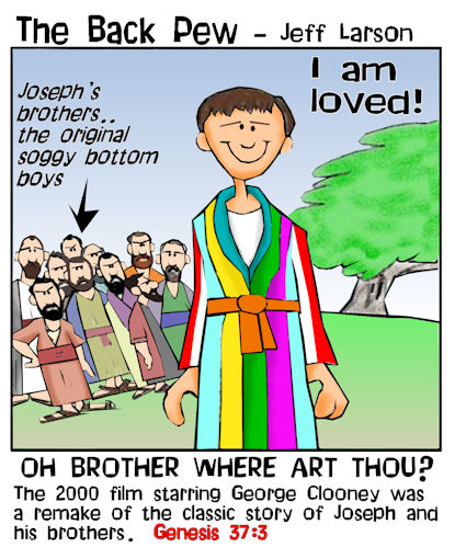 fashions, cartoons, coat of many colors, Genesis 37:3