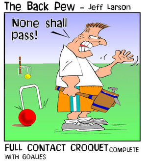 sports cartoons, croquet cartoons