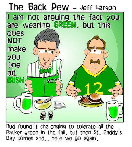 St Patrick's Day cartoons, cartoons, wearing green
