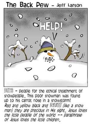 snowman cartoons, christian cartoons, snowman in a blizzard cartoons