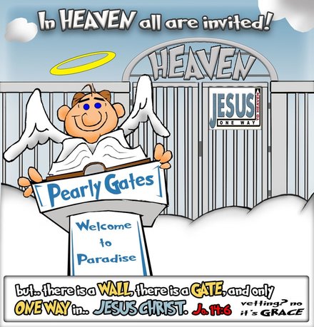 This christian cartoon features the bible story of Grace found in ONE WAY to Heaven, Jesus.