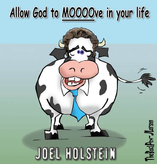 This Christian Cartoon features a Barnyard Evangelist Joel Holstein preaching the good newsPicture