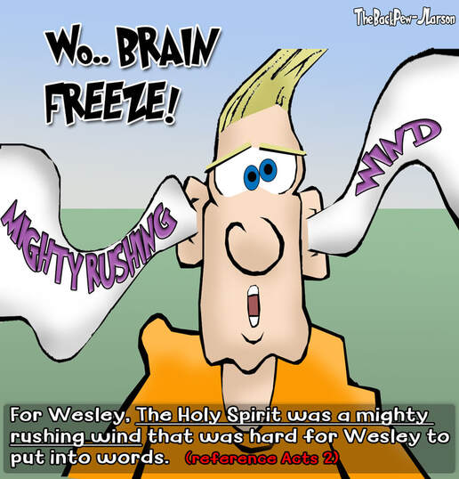 This Christian Cartoon features the Holy Spirit as a Mighty Rushing Wind.. brain freeze?Picture