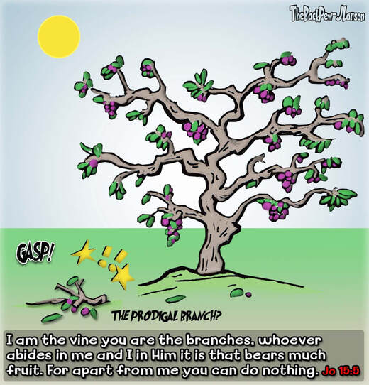 This Gospel Cartoon features Jesus as the Vine and we are his branches.