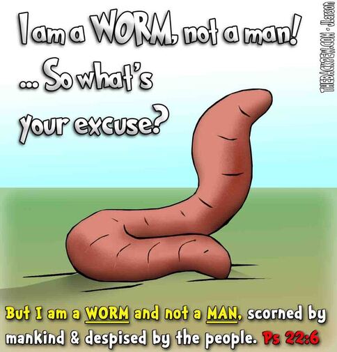 This Christian cartoon features the 'Worm Psalm'?