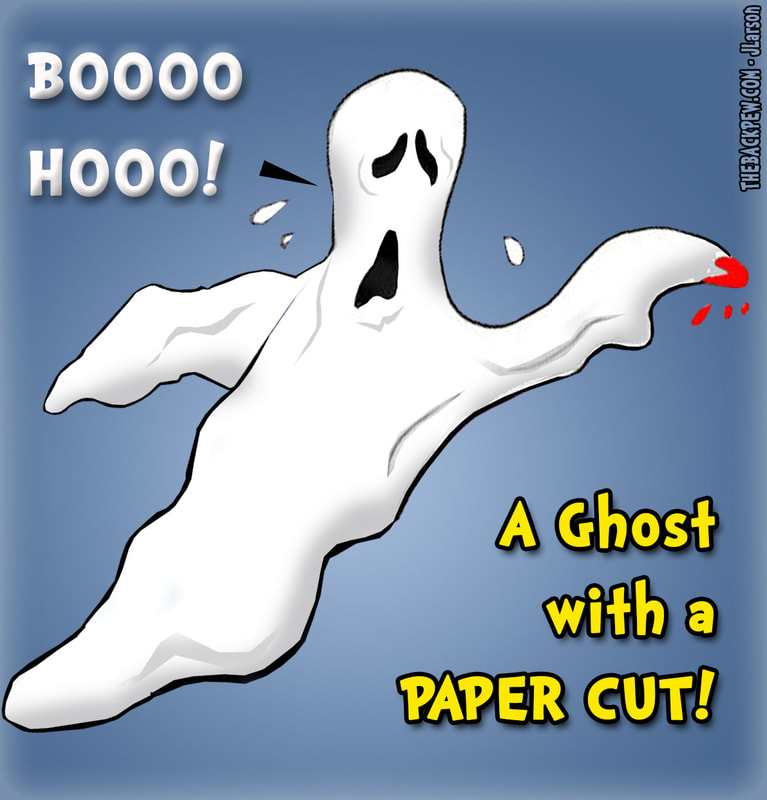 halloween cartoons, christian cartoons, ghost cartoons, ghost with paper cut cartoons