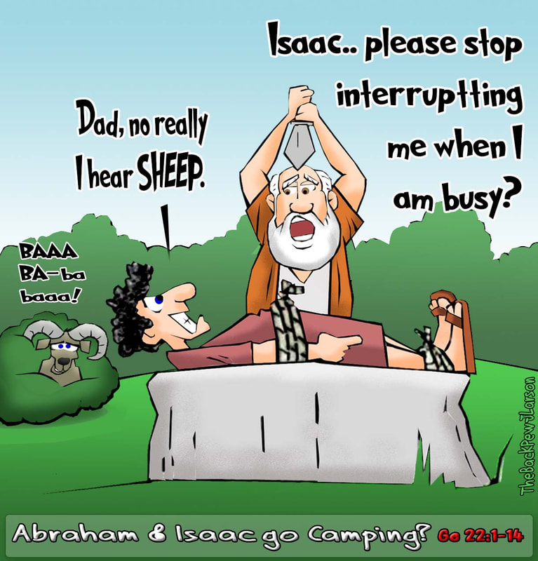 This bible cartoon features the story of Abraham and Isaac