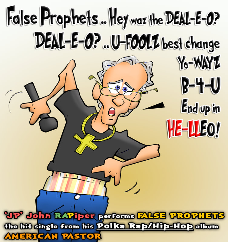 This christian cartoon features John Piper as a theologian rapper