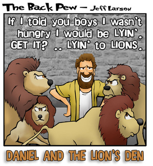 major prophets, Isaiah, cartoons, old testament, Daniel 6, Daniel in the Lions Den