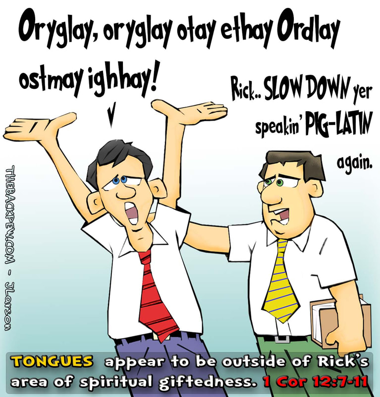christian cartoons, gifts of the spirit cartoons, holy spirit cartoons, pig latin cartoons