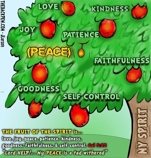 This Christian Cartoon illustrates the Fruit of the Spirit of  God