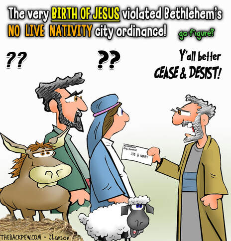 This Christmas cartoon features the first live nativity