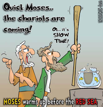 moses parts red sea cartoons, moses cartoons, exodus cartoons, bible cartoons