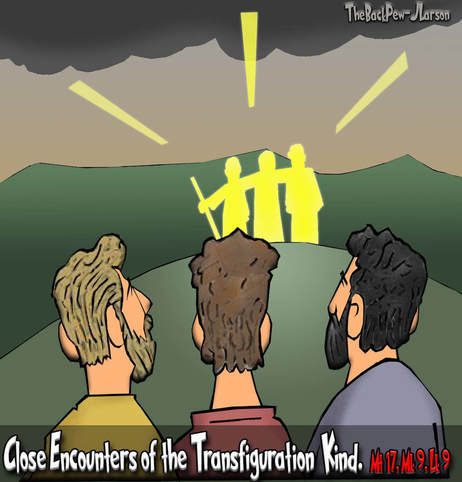 This Gospel cartoon features what I will call 'Close Encounters of the Transfiguration Kind'.