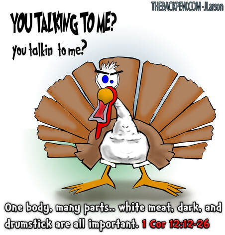 This Thanksgiving cartoon features  a turkey doing a Robert Deniro imitation
