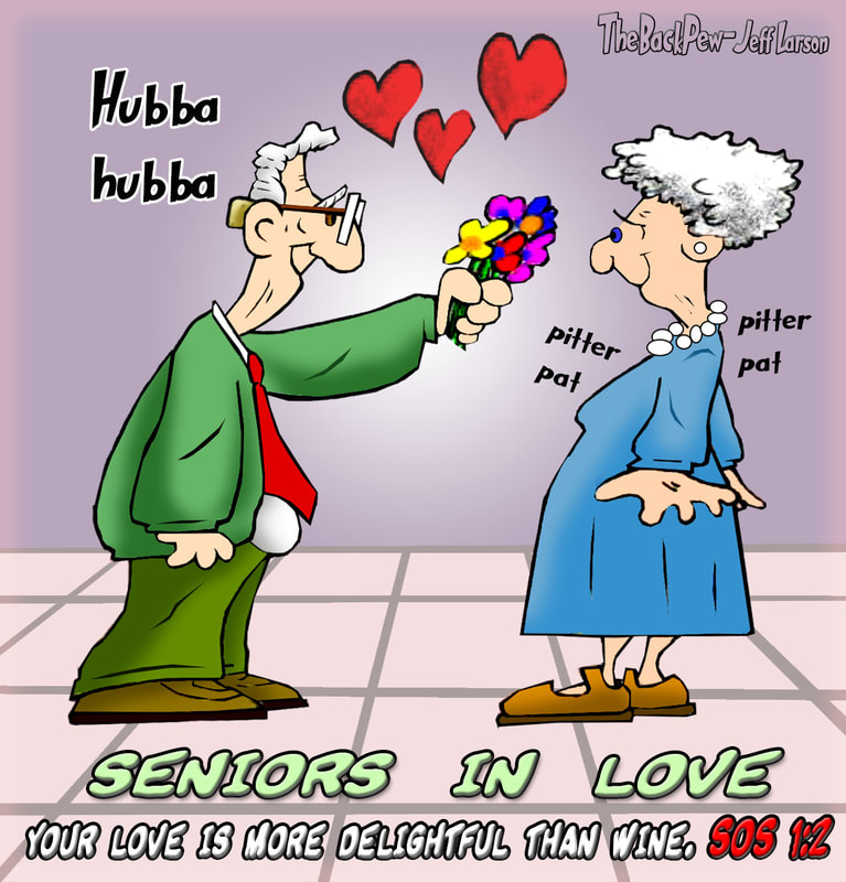 senior citizens, cartoons, love, romance, Song of Solomon