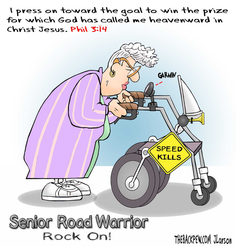 Senior Citizen Cartoons: The Back Pew - BP