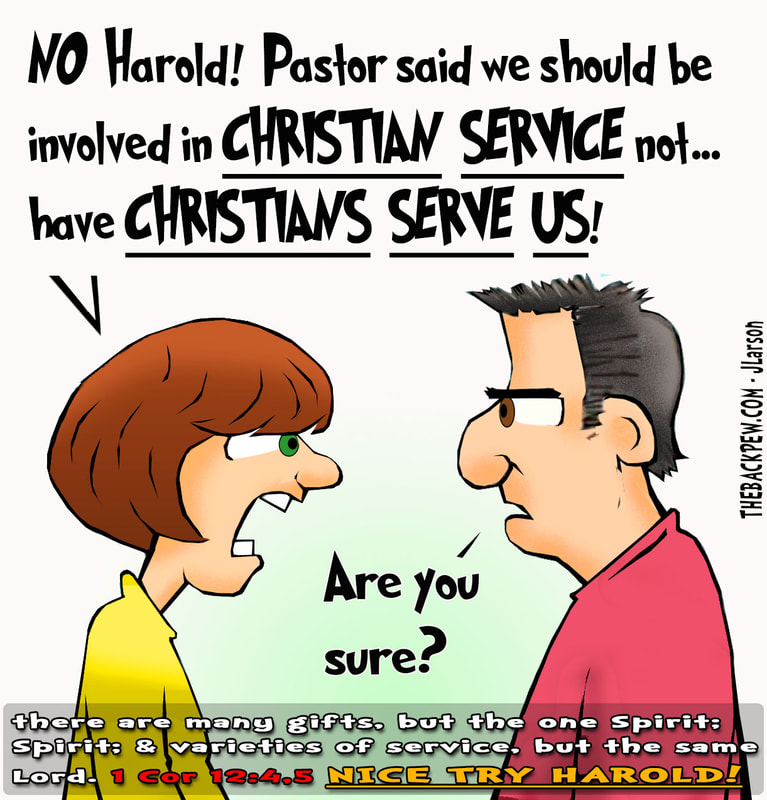 christian cartoons, christian service cartoons, 1 corinthians 12:4-5